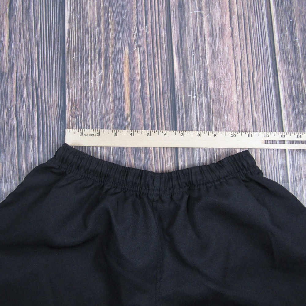 Olympus Mens 27 Black Sweat Shorts Rugby Training Elastic Waist Casual Athletic - Picture 4 of 5